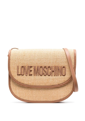 Love Moschino Madame embroidered shoulder bag - Neutrals