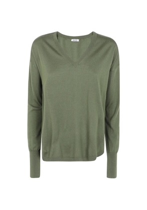 ASPESI V-neck sweater - Green