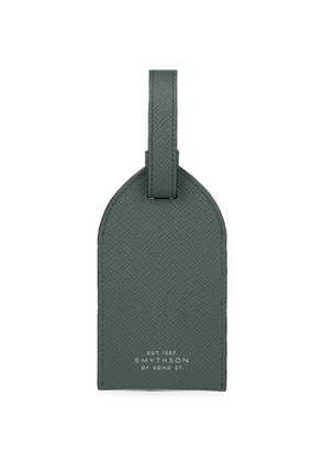 Smythson Panama cross-grain luggage tag - Green