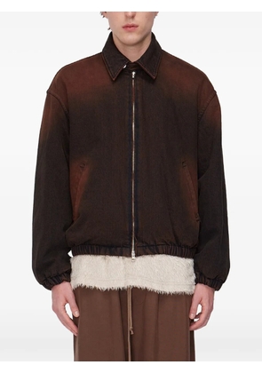 Song For The Mute acid-wash denim jacket - Brown