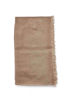Brunello Cucinelli fringed rectangular scarf - Neutrals