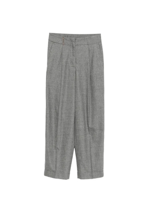 Peserico pleated-detail straight-leg trousers - Grey