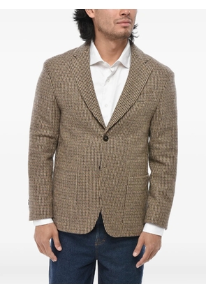 Officine Generale checked wool blazer - Brown