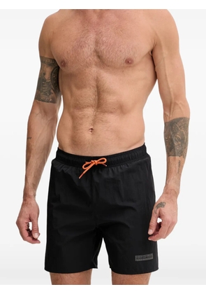 Napapijri logo-patch drawstring swim shorts - Black
