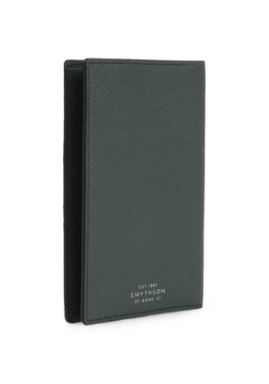 Smythson Panama cross-grain passport cover - Green