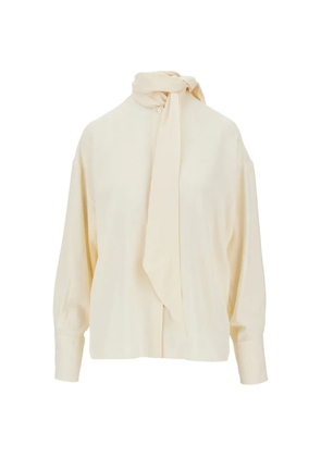 ETRO silk-blend jacquard shirt with silk scarf and Paisley motif - Neutrals