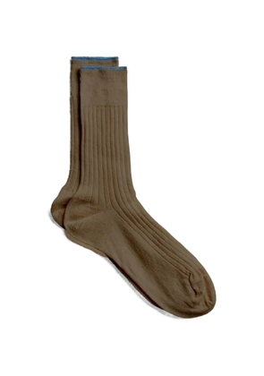 yahae ribbed-knit socks - Brown