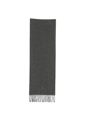 Polo Ralph Lauren pinstripe-pattern wool scarf - Grey