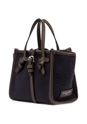GIANNI CHIARINI small Miss Marcella herringbone-knit tote bag - Blue