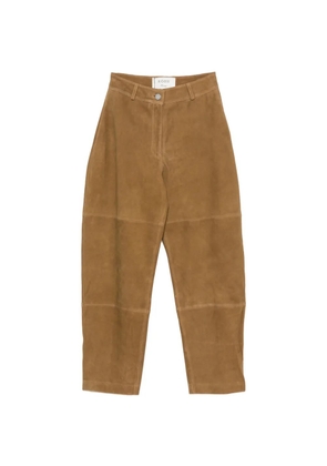 Róhe suede panelled trousers - Brown