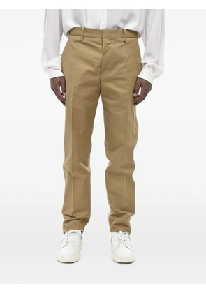 Jil Sander flat-front cotton-twill trousers - Neutrals