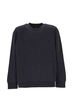 BOSS logo-patch sweater - Blue
