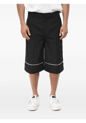 Off-White zip-detail wool shorts - Black