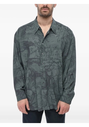 Magliano graphic-print chest-pocket shirt - Green
