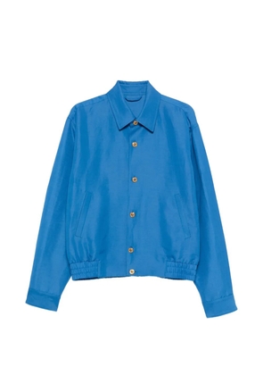 Versace logo-button blouson jacket - Blue