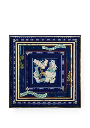 Shanghai Tang A Winning Hand foulard - Blue