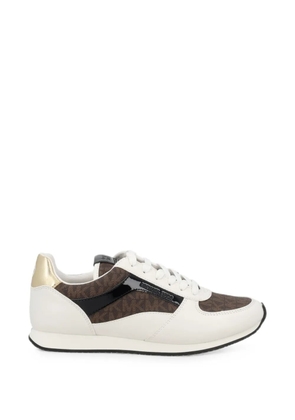 Michael Michael Kors Cindy smooth and signature-logo trainers - White