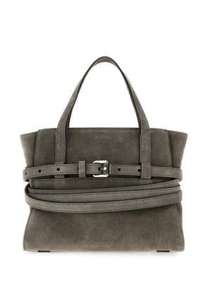 Moschino Tie Me suede tote bag - Grey