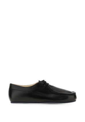 Jil Sander Hood lace-up leather loafers - Black