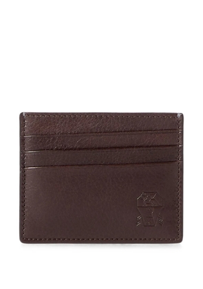 Brunello Cucinelli brushed leather cardholder - Brown