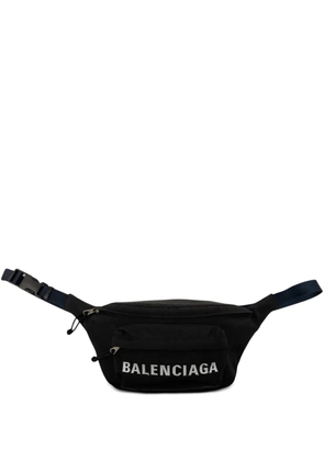 Balenciaga Pre-Owned 2018 Small Nylon Logo Wheel belt bag - Black