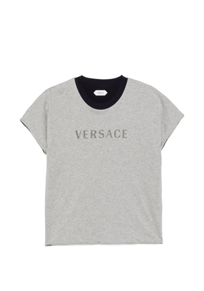 Versace logo-print reversible T-shirt - Grey