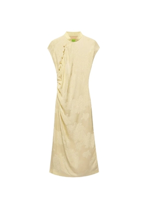 Shanghai Tang patterned-jacquard Qipao dress - Neutrals