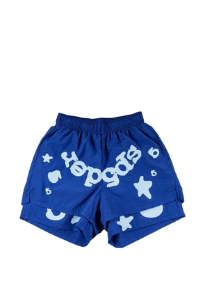 SP5DER Beluga logo-print shorts - Blue