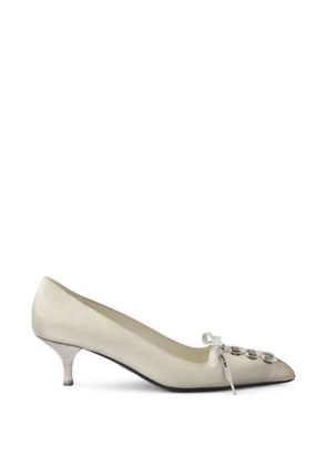 Prada antiqued leather pumps - Neutrals