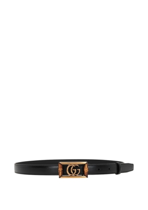 Gucci bamboo-detail leather buckle belt - Black