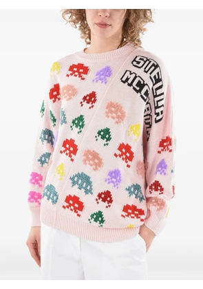 Stella McCartney embroidered asymmetric sweater - Pink