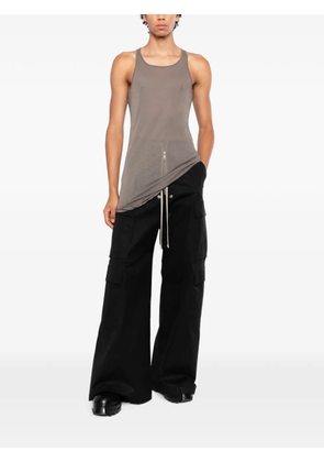 Rick Owens ribbed-knit curved-hem vest - Grey