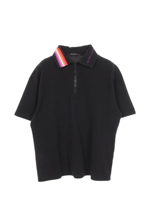 Louis Vuitton Pre-Owned 2010s logo-embroidered polo shirt - Black