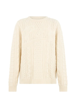 Philipp Plein Plein Star cable-knit sweater - Neutrals