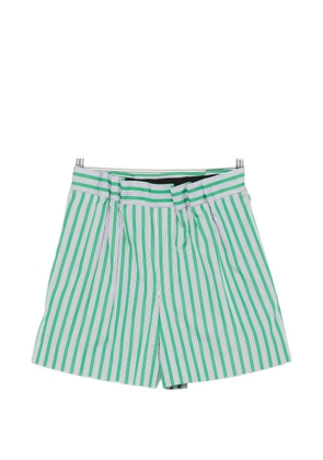 LOEWE striped pleated shorts - Green