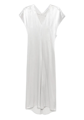 Patrizia Pepe satin midi dress - Silver