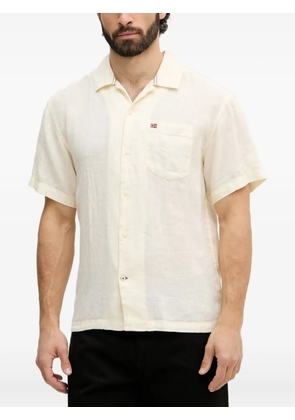 Napapijri short-sleeve logo-patch shirt - Neutrals