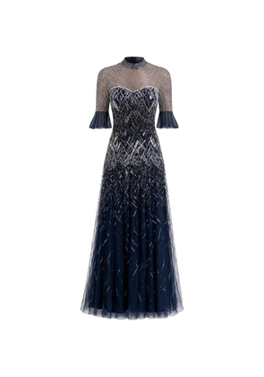Temperley London sequin-embellished gown - Blue