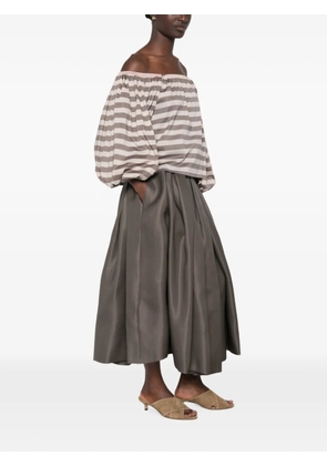 Camilla striped off-shoulder top - Neutrals