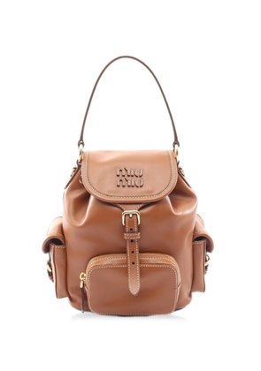 Miu Miu Pre-Owned 2010s buckle leather backpack - Brown