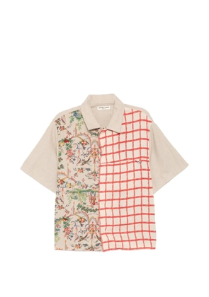 YOUNG N SANG patchwork floral-print shirt - Neutrals