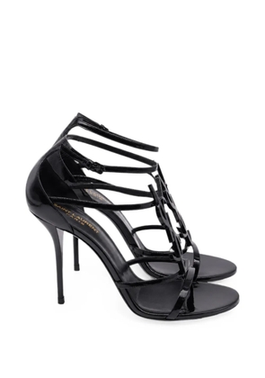 Saint Laurent Pre-Owned Cassandra patent leather sandals - Black