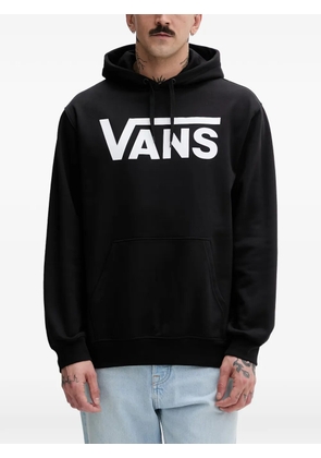 Vans logo-print drawstring cotton hoodie - Black