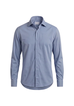 Xacus concealed-placket long-sleeve shirt - Blue