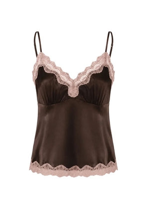 Gold Hawk lace-trim camisole top - Brown