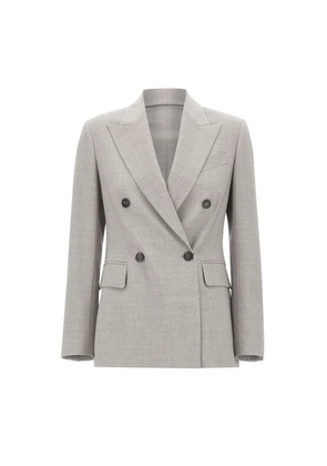 Eleventy double-breasted peak-lapel blazer - Grey