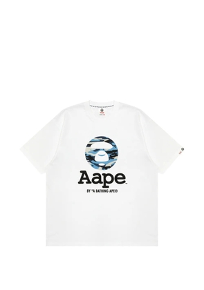AAPE BY *A BATHING APE® AAPEUNVS Moonface logo-print T-shirt - White