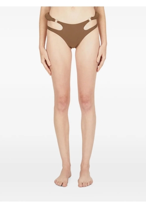 ENTIRE STUDIOS cut-out padded-strap bikini bottoms - Brown