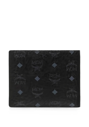 MCM monogram-print bi-fold wallet - Black