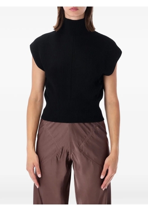 Rick Owens ribbed-knit high-neck sweater - Black